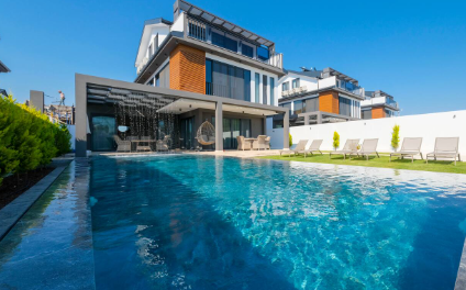 Fethiye Çalış Plajı, Kapalı Havuzlu, Sauna, Hamam, Jakuzili  3+1 Villa Royal 2