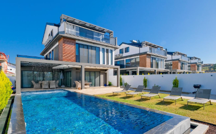 Fethiye Çalış Plajı, Kapalı Havuzlu, Sauna, Hamam, Jakuzili  4+1 Villa Royal 1